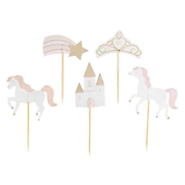 Prinsesse / Enhjrning Cupcake Topper / Kagedekoration 