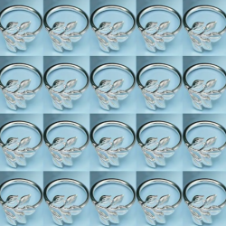 Servietring i Slv med Bladedetaljer