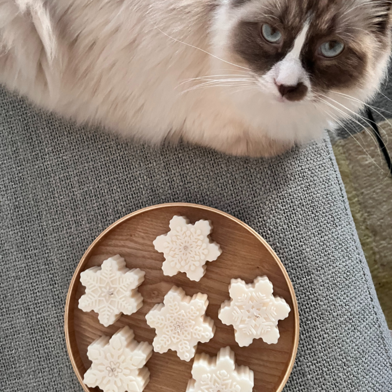 Snefnug Formede Sojalys Hndlavet 6 stk.