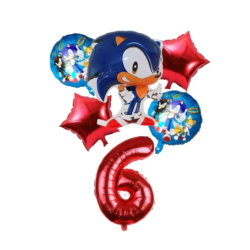 Sonic Folieballon St / Ballon Buket Med Kmpe Tal Ballon