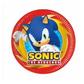 Sonic Paptallerkner 8 stk. 20cm