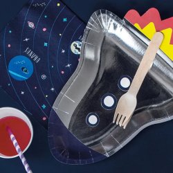 Space Party Rumfrge Paptallerkner 6 Stk