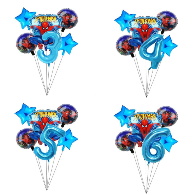 Spiderman Folieballon St / Ballon Buket Med Kmpe Tal Ballon