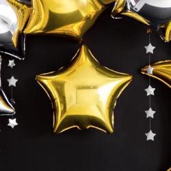 Stjerne Folieballon Guld