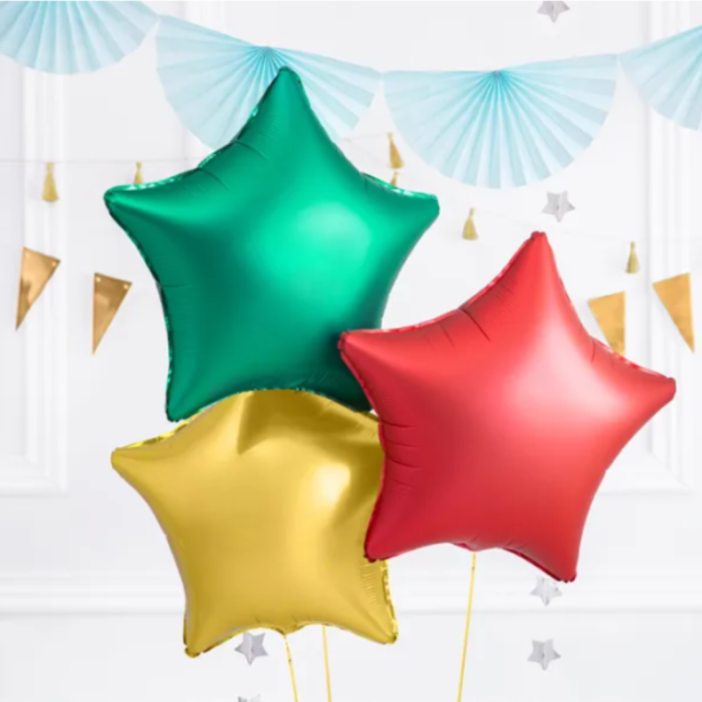 Stjerne Folieballon Mat Grn 