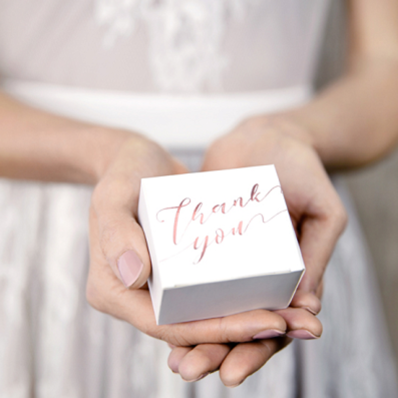 Thank You Gaveske Rosaguld / Hvid 