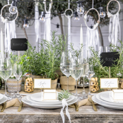 Trekant Bordkortholdere Guld 