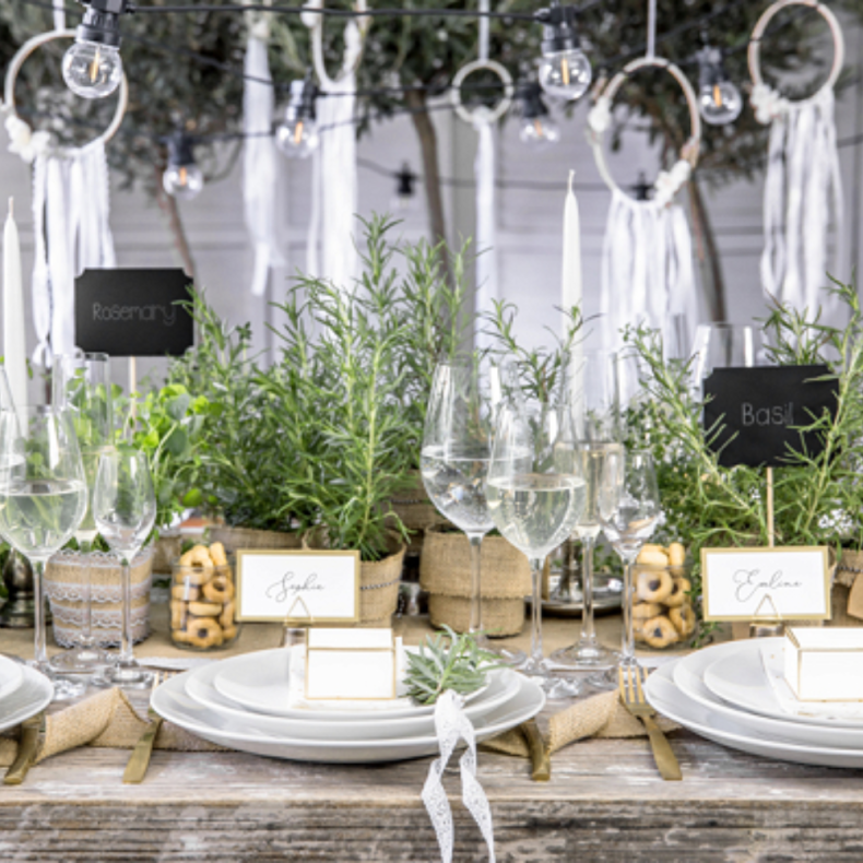 Trekant Bordkortholdere Guld 