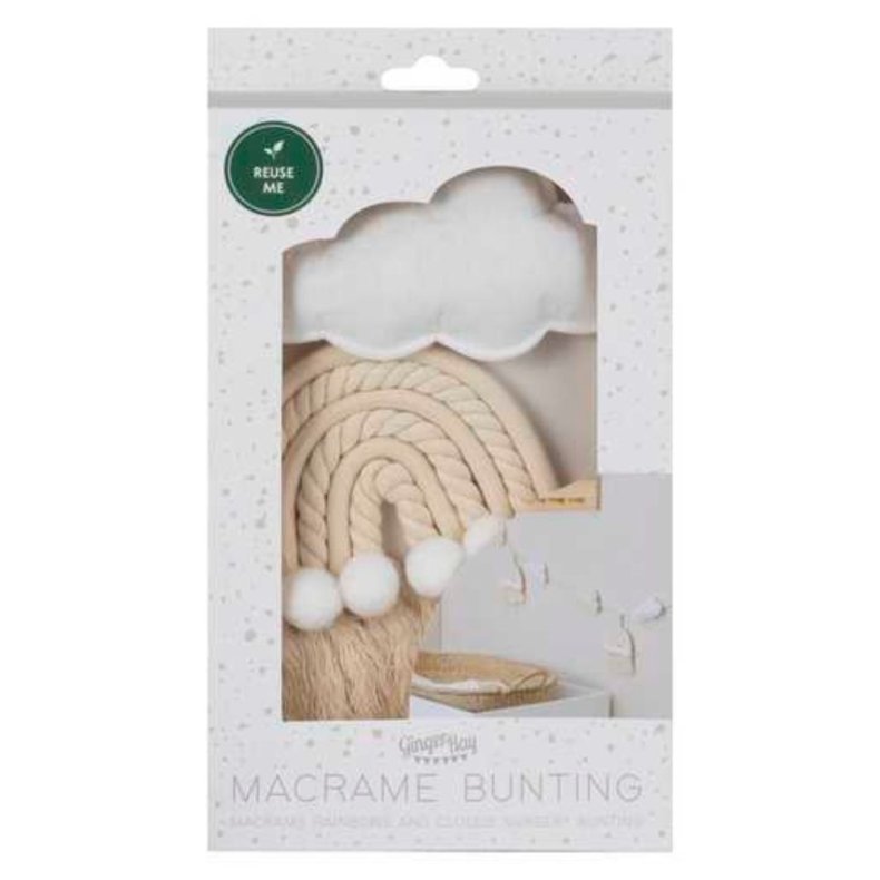 Baby Sky &amp; Regnbue Stofguirlande 1 Stk (2m)