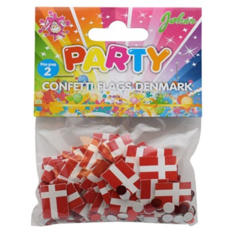 Danmark Flag Konfetti / Fdselsdagsflag 
