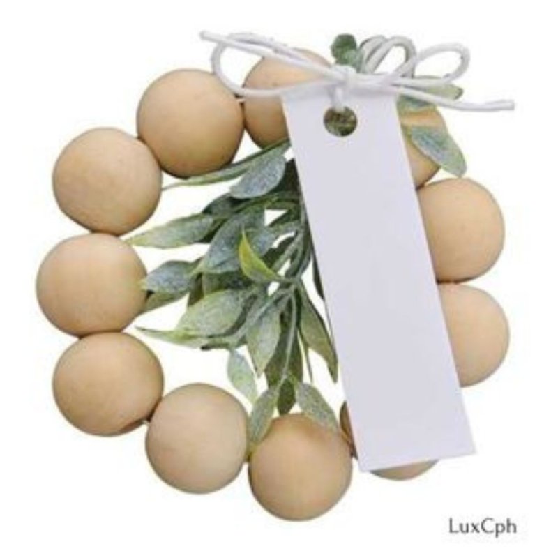 Bordkortholdere i tr med lv og kort  6stk.