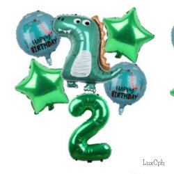 Dinosaur Folieballon St / Ballon Buket Med Kmpe Tal Folieballon