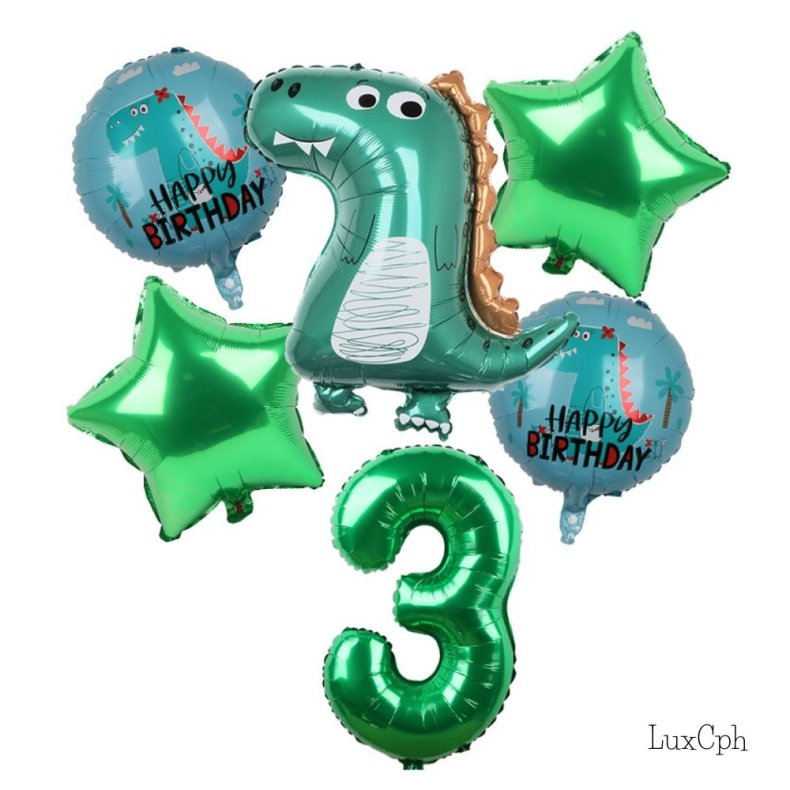 Dinosaur Folieballon St / Ballon Buket Med Kmpe Tal Folieballon
