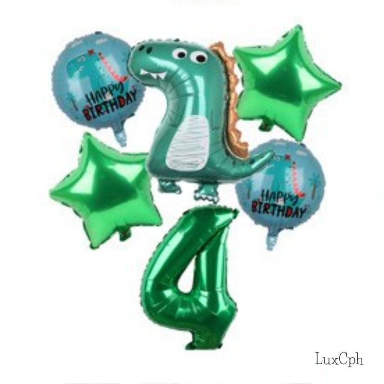 Dinosaur Folieballon St / Ballon Buket Med Kmpe Tal Folieballon