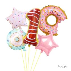 Donut Tal Folieballon St / Ballon Buket Med Kmpe Tal Ballon