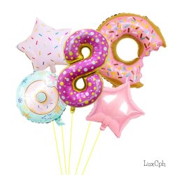 Donut Tal Folieballon St / Ballon Buket Med Kmpe Tal Ballon