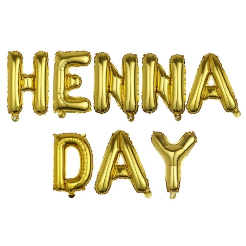 Henna Day Folieballon Guirlande Polterabend 