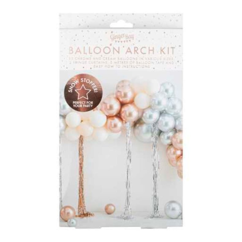 Metallic Rosaguld / Slv Ballonbue Med Bnd 