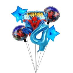Spiderman Folieballon St / Ballon Buket Med Kmpe Tal Ballon