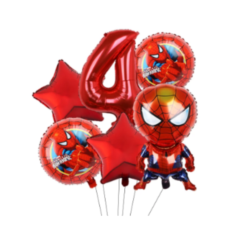 Spiderman Ballon Buket Med Kmpe Tal Ballon 4 Tal