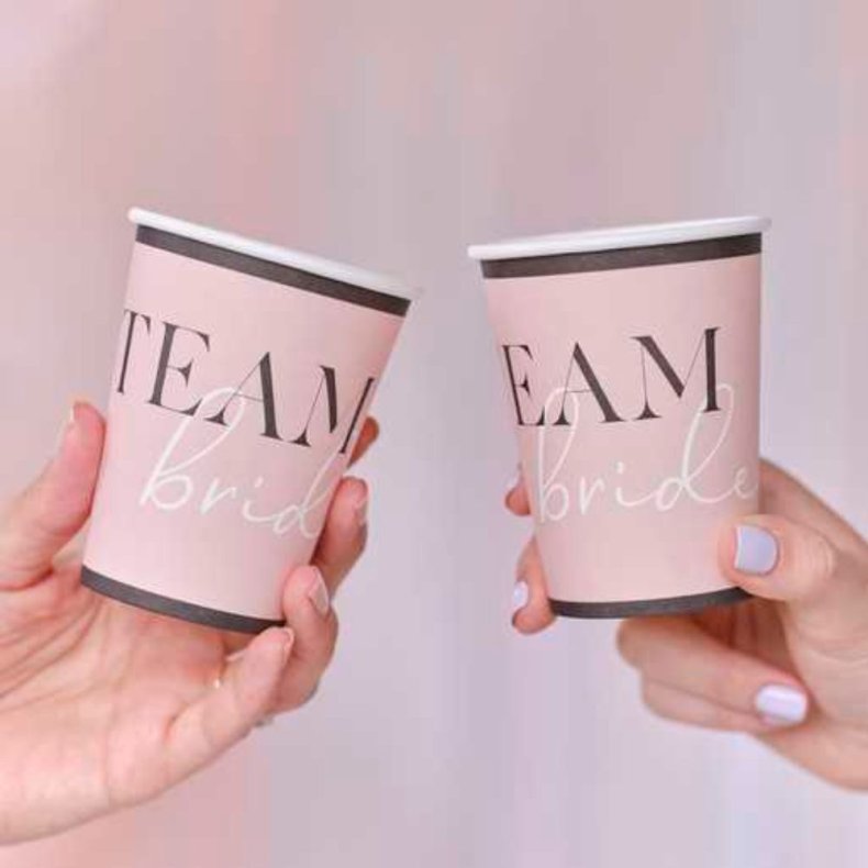 Team Bride Papkrus Lyserd Polterabend 