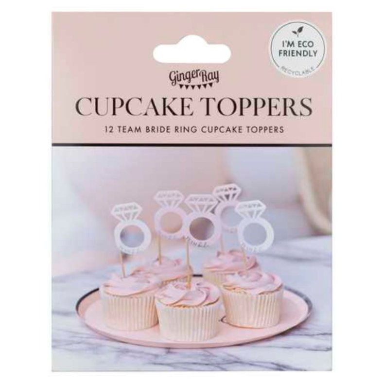 Team Bride Cupcake / Kage Topper Polterabend 